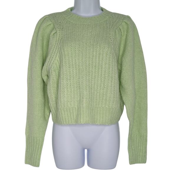 Topshop Sweaters - Topshop Pale Green Chunky Knit Sweater Size 4-6
